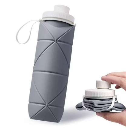 Botella Silicona Portatil Plegable Agua 1