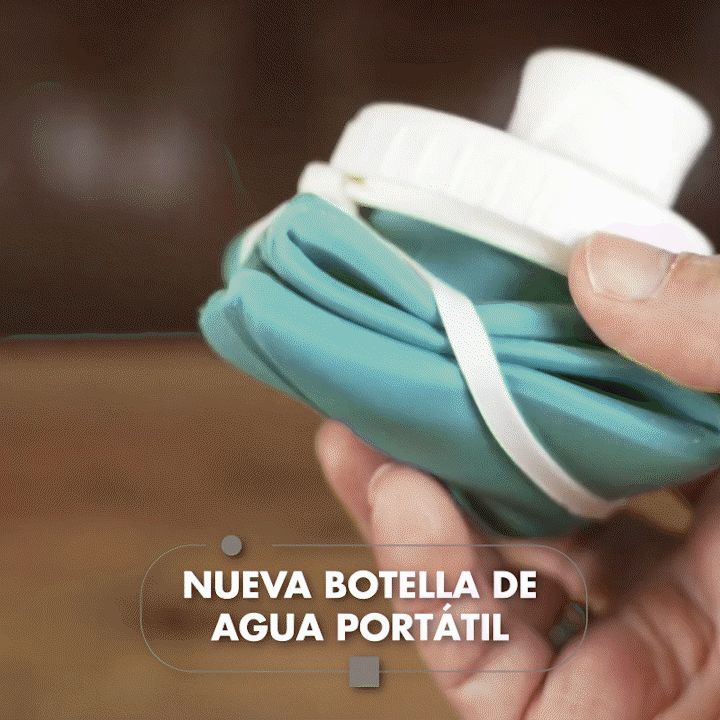 Botella Silicona Portatil Plegable Agua 1