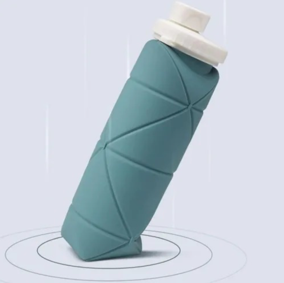 Botella Silicona Portatil Plegable Agua 1