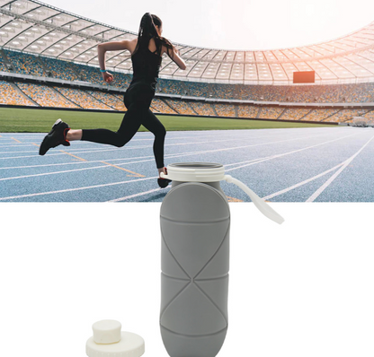 Botella Silicona Portatil Plegable Agua 1